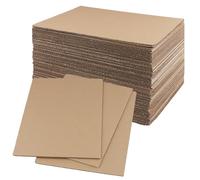 MUKCHAP 60 Pack A4 Corrugated Cardboard Sheets, 297 x 210 x 3mm 3 Layers Thick Cardboard Sheets Inserts Pad for Packaging, Shipping, Painting, DIY Art Creation