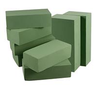 MUKCHAP 8 Pcs Dry Floral Flower Foam Block, 23 x 11 x 7cm Rectangle Green Florist Foam Blocks, Artificial Flower Arrangements Foam for Arts & Crafts Project