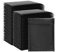 MUKCHAP 80 Pack 18cmx23cm Black Bubble Mailers, 7 x 9 inch Waterproof Padded Envelopes, Poly Bubble Bags Shipping Bags with Self-Seal Strip, Envelopes for Mailing, Packaging, Gift Wrapping