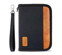MUKEMUHE Passport Wallet Travel Document Organizer Family Passport Holder RFID Blocking Waterproof Bag for Women & Men, Small-Black, S, Casual