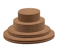 MUKLEI 16 PCS Cork Plant Pot Coasters, 4 sizes Round Absorbent Cork Mats for Plants for Indoor Plant, Drink, DIY Craft Project, 25cm, 20cm, 15cm, 10cm
