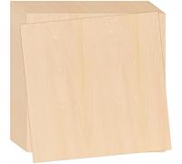 MUKLEI 18 Pieces 300 x 300 x 2 mm Basswood Sheets, Thin Plywood Board, Unfinished Basswood Sheets Square Plywood Sheets for DIY Models, Pyrography, Painting, Arts and Crafts