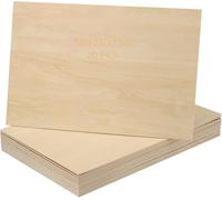 MUKLEI 20 PCS 300 x 200 x 1.5 mm Basswood Sheets, Thin Unfinished Plywood Sheets for DIY Models, Pyrography, Painting, Arts and Crafts