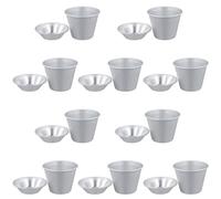 MUKLEI 20 PCS Pudding Dariole Moulds, 2 Sizes Nonstick Pudding Basins Moulds, Aluminium Individual Muffin Tins for Cupcakes, Desserts, Egg Tart