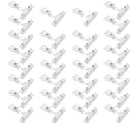 MUKLEI 30 PCS Plastic Rotatable Sign Clips, Sign Display Clip Tag Holders, Plastic Merchandise Sign Clip for Market, Shopping Mall, Retail Shops Price Label Display