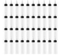 MUKLEI 40 Pack 2 Oz/ 60ML Plastic Squeeze Dispensing Bottles with Twist Cap, Empty Tip Nozzle Applicator, Twist Top Applicator Bottles for Acrylic Paint, Resin, Art Craft
