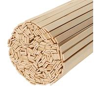 MUKLEI 600 Pack 40cm Bamboo Sticks, 0.9 cm Flat Wooden Craft Sticks, Long Bamboo Strips for Crafting, Model Making, Arts, DIY Projects