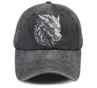 mukroiw Embroidered Dragon Hat for Men Women, Cotton Dragon Decor Baseball Cap, Retired Mothers Fathers Day Birthday Gifts for Wifey Hubby Grandpa Grandma Sis