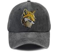 mukroiw Fox Baseball Cap for Women Men, Funny Cotton Fox Decor Embroidered Hat, Anniversary Christmas Mothers Day Birthday Gifts for Mama Papa Sister Grammy Black