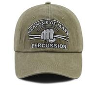 mukroiw Funny Weapons of Mass Percussion Hats, Adjustable Cotton Embroidered Drummer Gifts Baseball Cap for Women Men