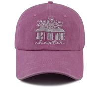 mukroiw Just One More Chapter Hat for Women Men, Funny Cotton Book Accessories Embroidered Baseball Cap