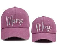 mukroiw Mommy and Me Outfits, Cute Mama Mini Hats Black Pink