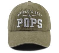 mukroiw Pops Gifts for Men, Funny Pop Pop Decor Baseball Cap, World's Best Pops Daddy Hat, Christmas Retired Fathers Day Birthday Gifts for Dad Papa Grandpa