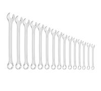 MUKSEUT 15-Piece Combination Spanner Set with Laser Etched Markings, 6-21 mm Metric Wrench Set, Multi-Purpose Repair Wrenches