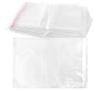 MUKSEUT 200 PCS Self Sealing Clear Cellophane Bags, 32 x 50cm/12.5 x 20 Inch Self adhesive Clear Bag, Large Plastic Packaging Display Bags for Clothing Food Makeup