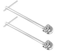 MUKSEUT 2PCS Basin Wrench Range 8mm-28mm, 11.7 Inch Adjustable Tap Nut Spanner Basin Spanner, Faucet Remover, Metal Plumbers Wrenches for Fixing Union and Back Nuts