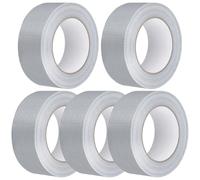 MUKSEUT 5 Pack Heavy Duty Duct Tape, 5cm x 50m Adhesive Cloth Repair Tape, Strong Cloth tape for Packaging, Sealing, Bundling, Binding Surface Repairs, Silver Grey