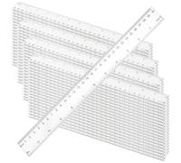 MUKSEUT 80 PCS 12 Inch Clear Straight Ruler, 30cm Plastic Transparent Ruler, Measuring Rulers Tool for Home Offices Architects