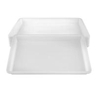 MUKSUET 12 PCS White Plastic Serving Trays, Large Activity Boards 39.5x28.5x4cm for Food Serving, DIY Crafts, Art Projects and Cookies Cake Snack Organizing