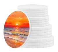 MUKSUET 16 Pcs Round Canvas, 15/20/25/30 CM Circle Canvases for Painting, Stretched Canvas Board for Painting, for Artists Beginner, Oil & Acrylic Painting