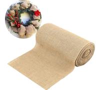 MUKSUET 30cmx20m Hessian Fabric, 12 Inch Wide Natural Jute Burlap Fabric Roll for DIY Crafting, Garden, Table Runners, Interior Decoration