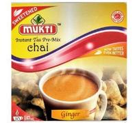 Mukti Instant Tea Pre-Mix Chai Ginger Sweetened - 200g (10 Sachets) | Authentic Indian Spiced Tea | Instant & Easy | Just Add Hot Water
