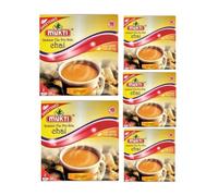 Mukti Instant Tea Pre-Mix Chai Ginger Sweetened - 200g (Pack of 5 - 50 Sachets) | Authentic Indian Spiced Tea | Instant & Easy | Just Add Hot Water