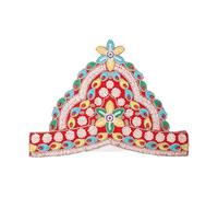 Mukut Set God Goddess Made of Velvet Cloth Stone for Ganesha/Laddu Gopal/Devi Maa/Radha Krishna Haar Sringar Set Deities jewelry Traditional Set for All God Idol Statue(Size:-7.5")(Multicolour)