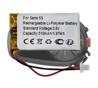 MUKUZI AKKU Compatible with Sena 5S (2 Cable) Motorcycles Bluetooth Headset Battery Replacement