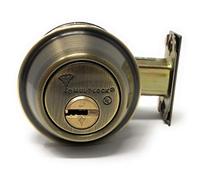 Mul-T-Lock Cronus High Security Grade 2 Single Cylinder Dead-Bolt w/Thumb Turn 2-3/8 or 2-3/4 Adjustable Backset for Commercial And Residential Metal Or Wood Doors (Antique Brass)