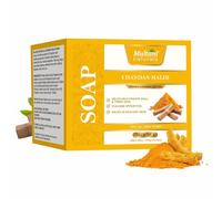 Mul-tani Naturals Chandan Haldi Ayurvedic Soap for Men & Women | Handmade Herbal Bath Bar with Sandalwood, Turmeric & Glycerin | Soothes Skin, Relieves Stress & Fights Damage | Pack of 3*125g (375gm)