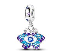 MULA 925 Sterling Silver Charms for Bracelets and Necklaces Airplane Passport Dangle Pendants Beads Butterfly Dragonfly Charms Jewelry for Women