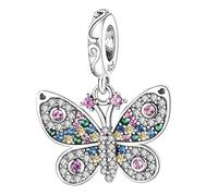 MULA 925 Sterling Silver Charms for Bracelets and Necklaces Airplane Passport Dangle Pendants Beads Butterfly Dragonfly Charms Jewelry for Women