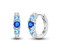 MULA 925 Sterling Silver Hoop Earrings, Cute Cubic Zirconia Classic Small Hoop Earrings Tiny Cartilage Piercing Jewellery for Women