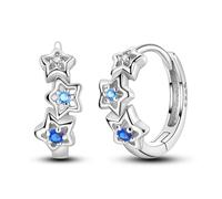 MULA 925 Sterling Silver Hoop Earrings, Cute Cubic Zirconia Classic Small Hoop Earrings Tiny Cartilage Piercing Jewellery for Women