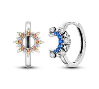 MULA S925 Sterling Silver Hoop Earrings for Women Butterfly Star Moon Trendy Cute Earrings 5A Cubic Zirconia