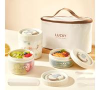 Mulaibdin Lunch Box, Bento Lunchbox Adults, Kids Lunchbox with Cutlery & Insulated Lunch Bag, Lunchboxes Microwavable, Packed Lunch Box Leakproof, Lunch Containers for Work,School(1800ml)