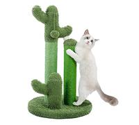 MULAIDI For Scratching Post Green Cactus Shaped Kitten Natural Sisal Scratchers Easy To Assemble 21" Tall For Small C Scratching Posts For Indoor Cats