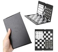 MULAIDI Pocket Folding International Chess Set Board Checkers Traveler Plane Flying Chess