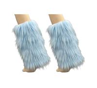 MULAIDI Y2K Faux Furs Leg Warmers For Womens Winter Warm Furs Boot Cuffs Covers Cozy Christmas Halloween Party Cosplay Costume Boots Cuffs Cover