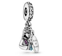 Mulan Be Strong Be Yourself Charm 925 Sterling Silver Pendant Charm Compatible with Pandora Charms,and Many Other UK Charm Bracelets.