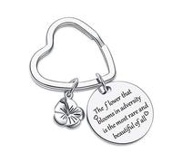 Mulan Inspired Keychain encouragement Keychain encouragement Jewelry for daughter Daily Reminder Gift Inspirational Gift Inspirational Jewelry Motivational Jewelry for Mulan Lover Gift Flower Keychain