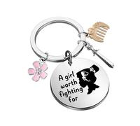 Mulan Keychain Princess Mulan Gifts Mulan Lover Gift Mulan Movie Fan Gift A Girl Worth Fight for Mulan Inspirational Keychain
