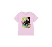 Mulan Loyal Brave True Profile Girls T Shirt, Pink, 9-10 Years