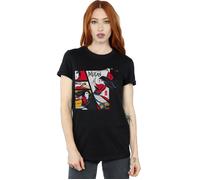 Mulan Movie Comic Style Cotton Boyfriend T-Shirt Disney Black XL