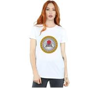 Mulan Movie Flower Comb Cotton Boyfriend T-Shirt Disney White XXL