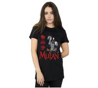Mulan Movie Horse Pose Cotton Boyfriend T-Shirt Disney Black XXXL