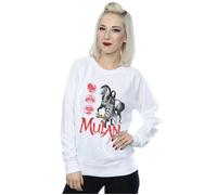Mulan Movie Horse Pose Sweatshirt Disney White L