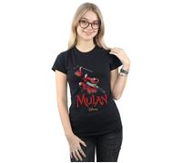 Mulan Movie Pose Cotton T-Shirt Disney Black XXL