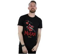 Mulan Movie Pose T-Shirt Disney Black XXL